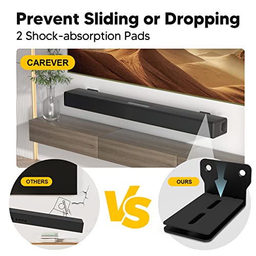 Sound Bar Mounts Wall Brackets - Easy To Install Anti-Drop Wall Shelf Holder, Universal Soundbar Speaker Mounting Bracket Under Tv For Samsung, Bose, Vizio, Lg, Sony, Jbl, Polk, Roku, Sonos, Onn, Tcl #TOP4