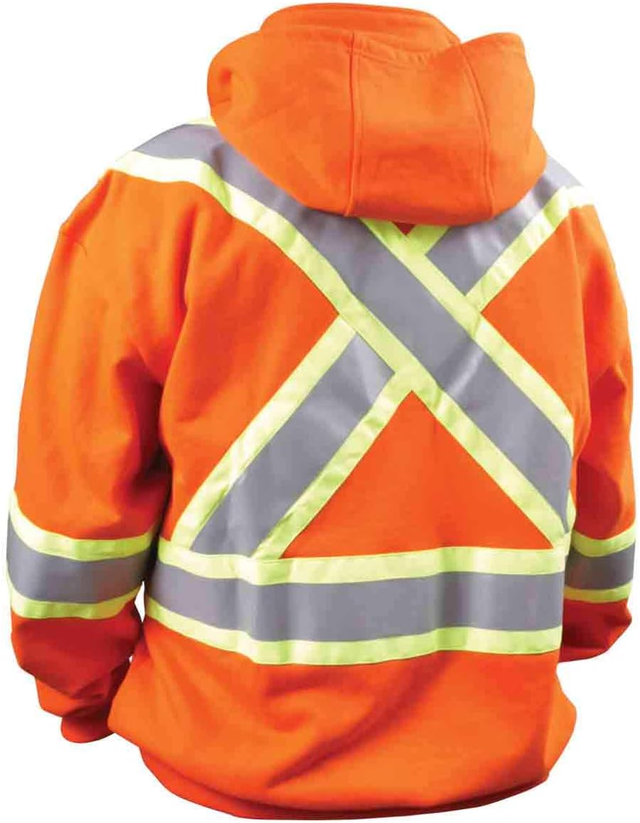 Revco/Black Stallion TruGuard 200 FR Cotton Hooded (Safety Orange) Sweatshirt, Reflectives - Image 2