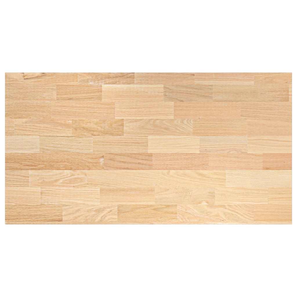 Piano di Lavoro Cucina 120x63,5x2,7 cm Legno Massello Rovere Marrone,4008999