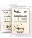 Shortie's Candle Company Pure English Lavender Wax Melts Multi Pack - Formula 117-2 Highly Scented Bars - Made with Essential & Natural Oils - Flower & Floral Air Freshener Cubes Collection
