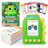 Talking Flash Cards for Kids – Educational Flashcards Reader with 294 Words and 6 Nursery Songs – Fun Sensory Learning Activities with Alphabet, Animals, Space & Dinosaurs, Speech Development (Green)