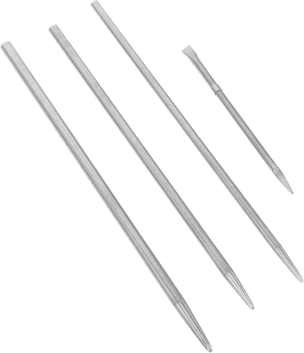 4pcs Stainless Steel Paracord Lacing Needle Set, 2.5/3/3.5mm