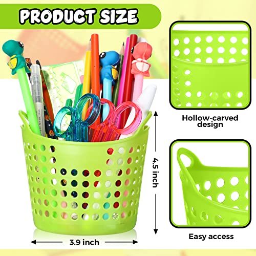 Teling 64 Pcs Pencil Cup Bulk Pencil Basket Cute Pen Holder Round Plastic Crayon Pencil Holders Multicolor Classroom Caddy Desk Storage Organizer For Stationery Office School Home Supplies #TOP1