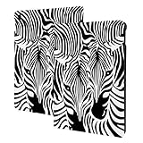 Abstract Animal Zebra Printed Tablet Case for Ipad Air3 10.5'/Ipad Pro 10.5', Pu Leather Non-Slip Tablet Cases Shockproof Stand Cover with Auto Sleep/Wake Cover