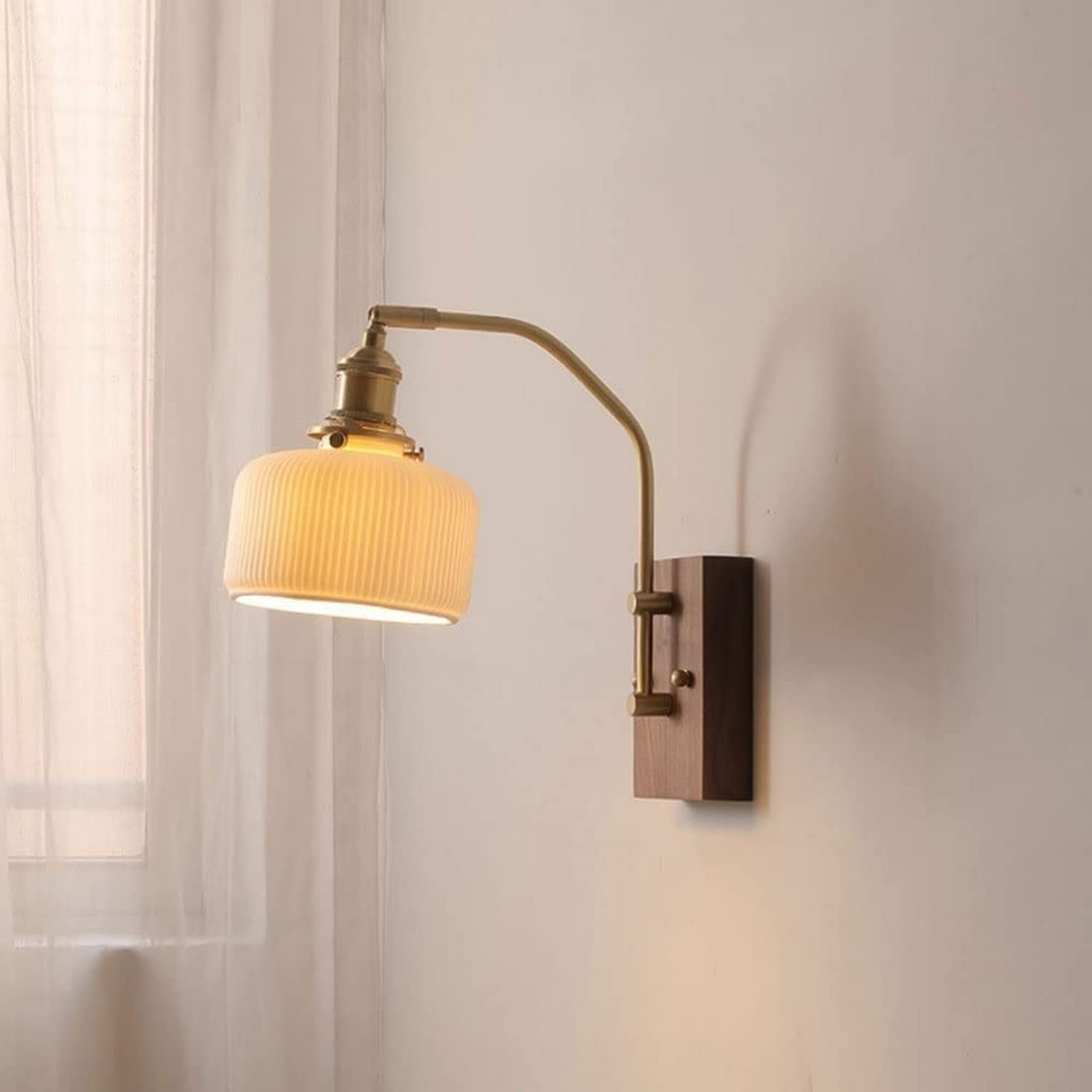Lámparas de pared decorativas interiores con pantalla de cerámica E27