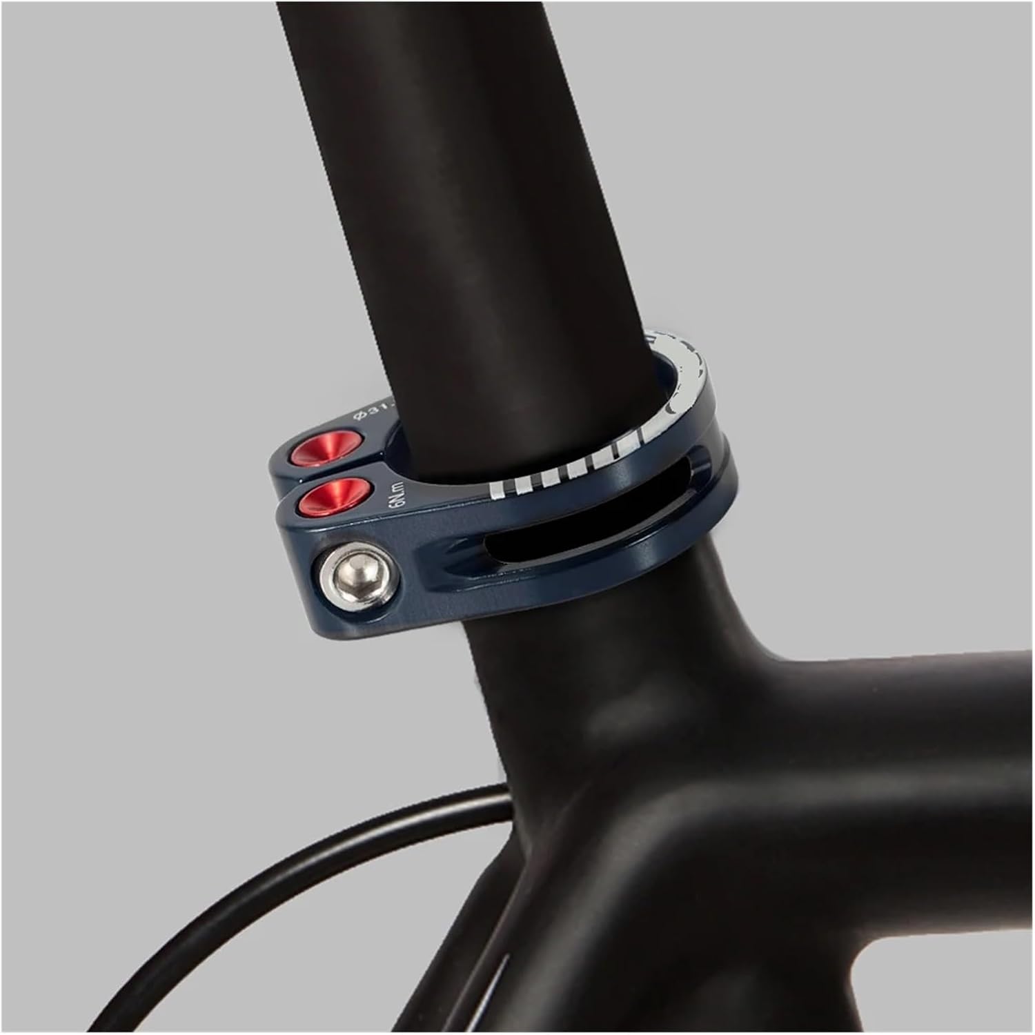 Bike Seatposts Clamps Aluminum Alloy Bike Parts 25.4/28.6/31.8/34.9 mm(Black 25.4mm)