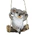 Agirlgle Animal Garden Statue - Cute Swing Koala Bear - Funny Outdoor Sculpture Ornaments Décor - Best Indoor Outdoor Figurines for Patio Yard Lawn House - Made of Resin