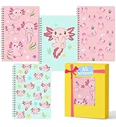 L1rabe 2 A5 Axolotl Spiral Notebooks Back To School Animal...