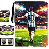 Soccer Card Binder,Trading Card Binder 4 Pocket with 50 Removable Sleeves,Fits 400 Sport Cards,Trading Cards Holder Card Collectors Album