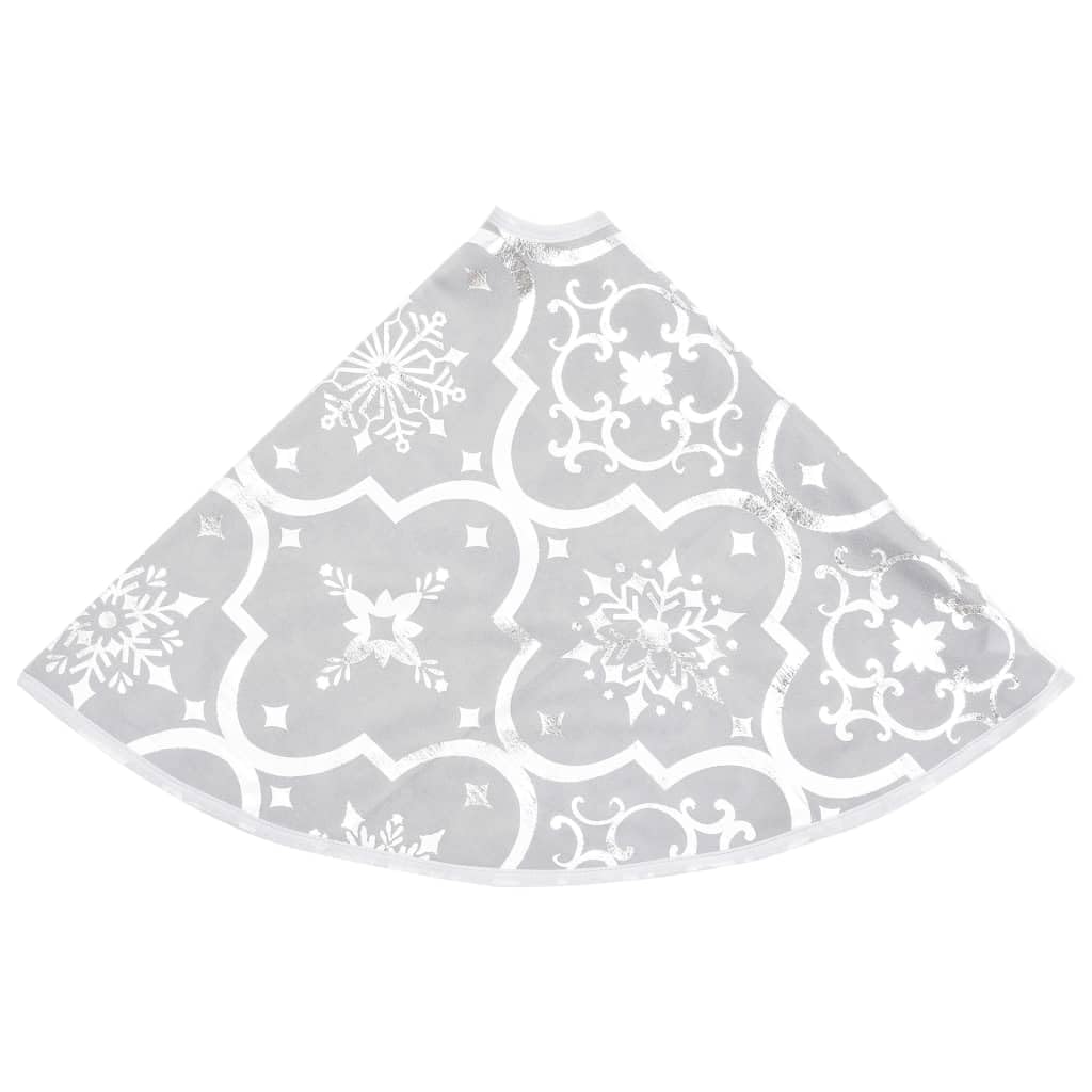 Decorazione natalizia, regalo di Natale di Capodanno per casa, ufficio, negozio e hotel,Gonna Albero Natale Raffinata con Calza Bianca Tessuto 150 cm