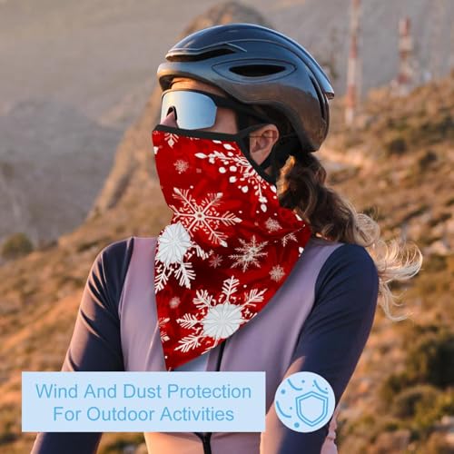 4 Pieces Christmas Snow Neck Gaiter Bandana Face Mask, Sun Cooling Scarf Gator Cover Head for Men Women2