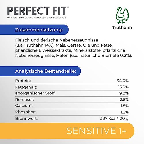 PERFECT FIT™ Katze Beutel Sensitive 1+ mit Truthahn 5x1,4kg – Ansicht 5