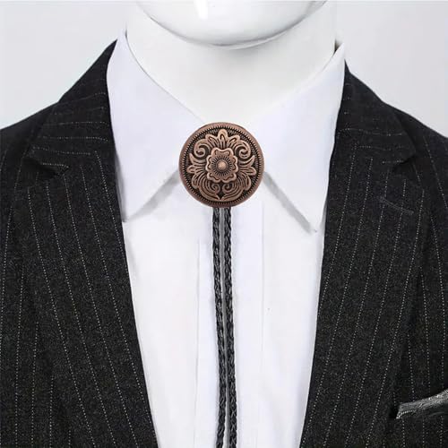 Image of Jeilwiy Bolo Tie for Men, Western Bolero Tie Cowboy Ties Native American Cowgirl Bolo Tie Accessories for Men Women