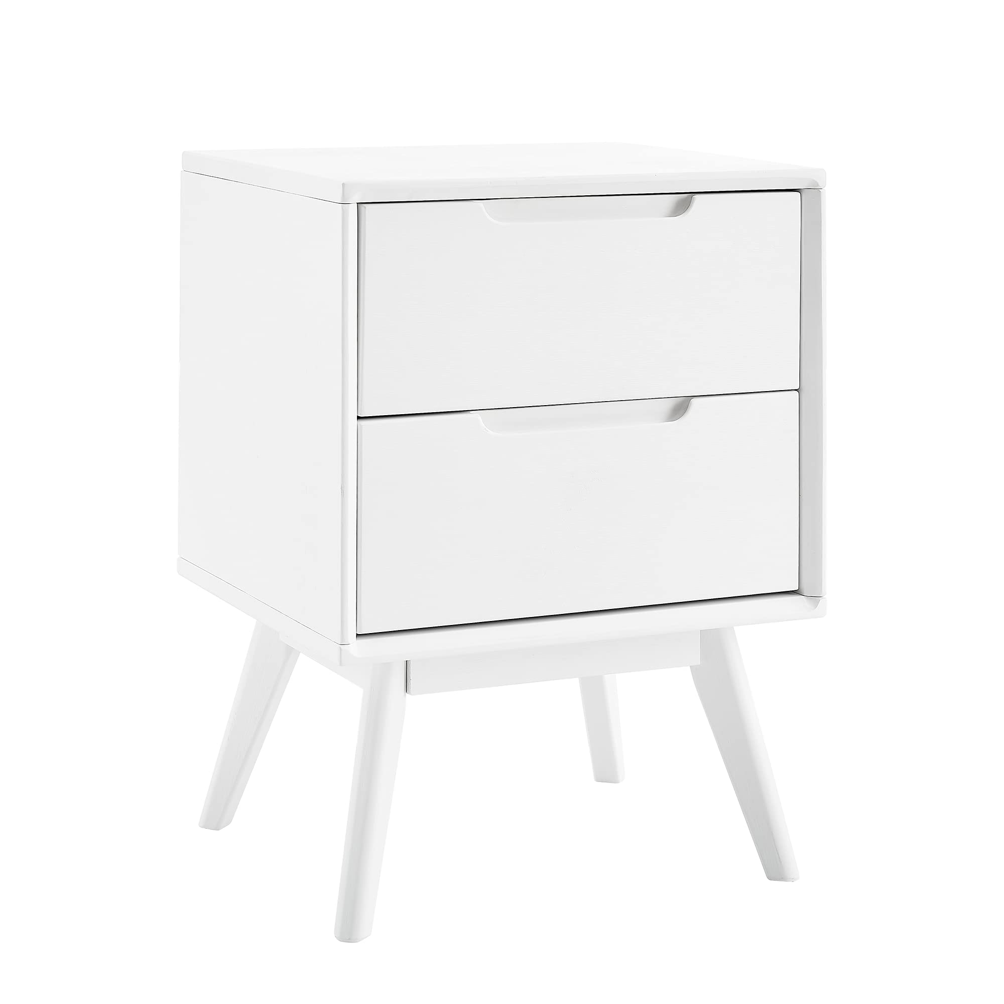 Buy MUSEHOMEINC Mid Century Solid Wood White Nightstands with Two