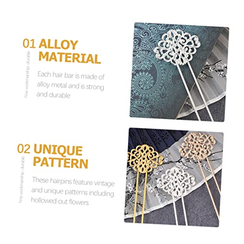 Épingles à cheveux en U pour chignon et accessoires style chinois - 6