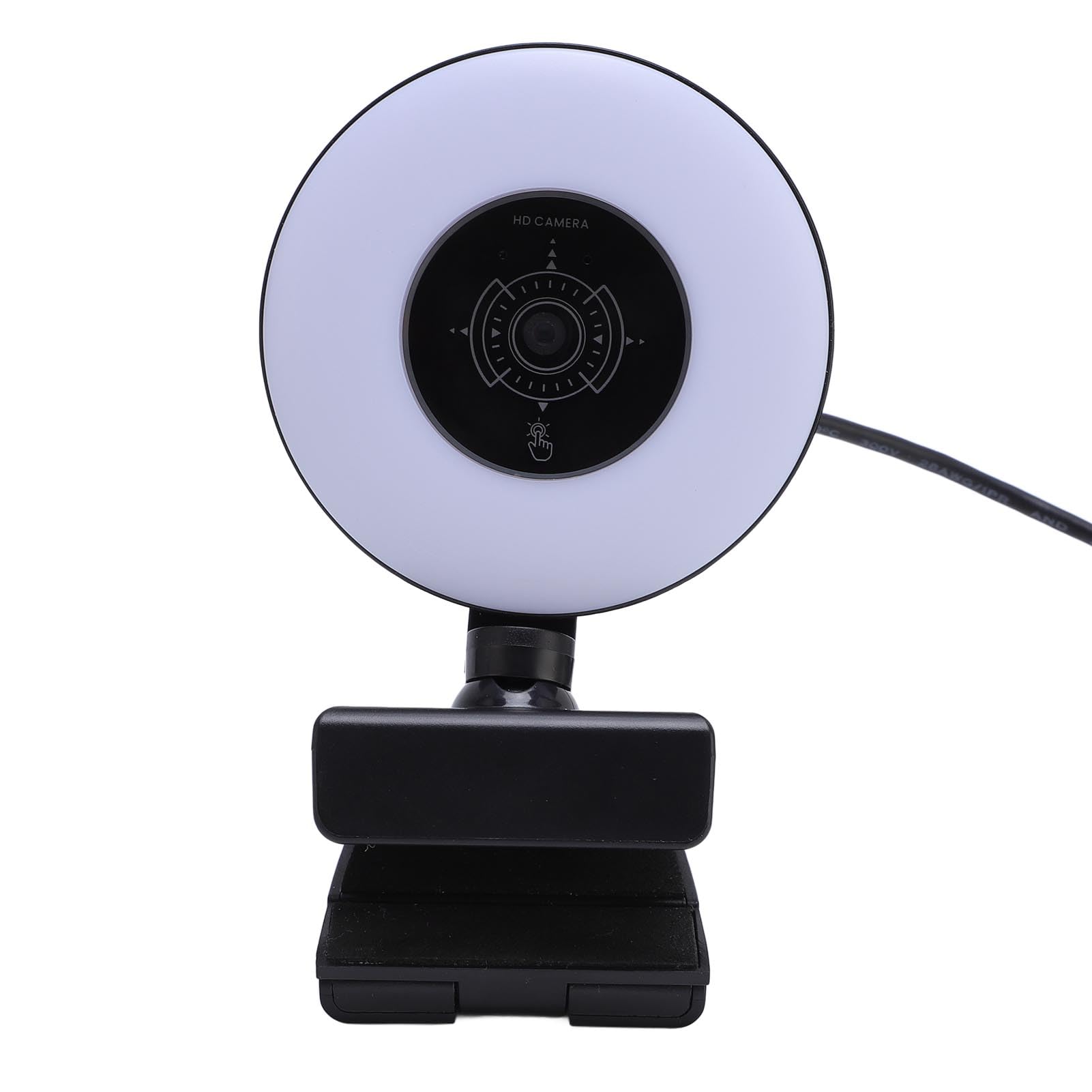 4K Kamera Internetowa z lampką, Kamera Internetowa Full HD z Mikrofonami, Automatyczne ostrość, Kamera Internetowa USB z Zdalnym Sterowaniem, dla Komputera, Zoom Spotkanie