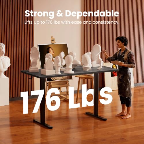 Image of ErGear Height Adjustable Electric Standing Desk, 48 x 24 Inches Sit Stand up Desk, Memory Computer Home Office Desk, Grey