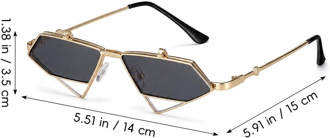 CALLARON 2pcs Graduation Glasses 2020 Sun Glasses Punk Style Eyeglasses Eyewear Cat Eye Shades Fashion Eyeglasses image 2