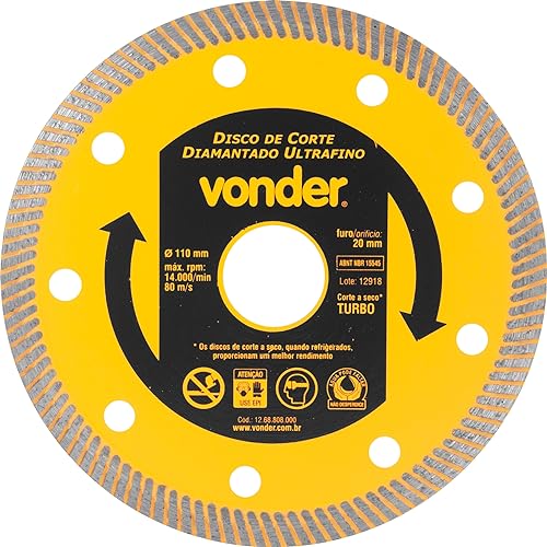 Disco de Corte Diam. 110mm p/Porcelanato Ultrafino - Vonder