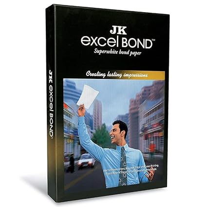 KALEELA Paperwala JK Excel Bond A4, 500 Sheets, 85 GSM 1 Ream For Project, Assignment, Practical, Homework, Stationery (Pack of 5)