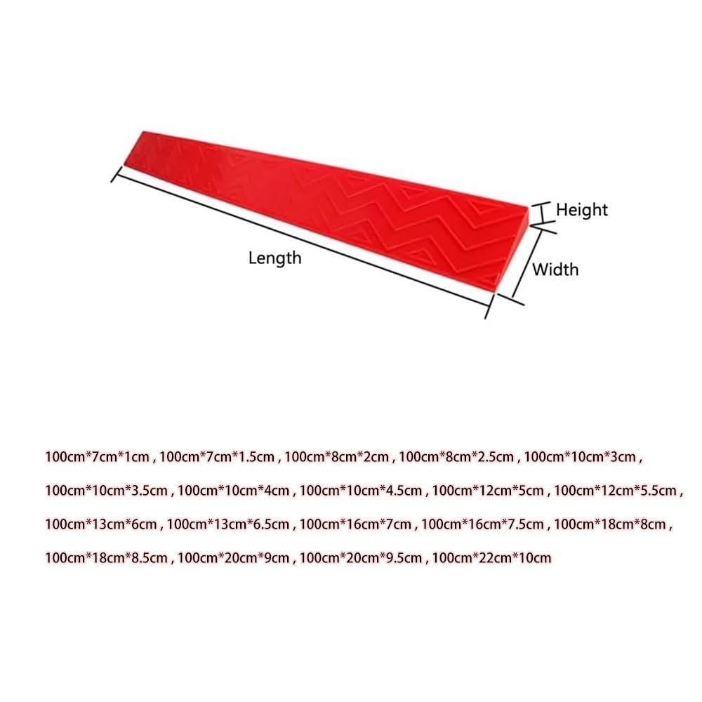 Rampe di Accesso in Plastica per Vialetti, Rampe per Soglia, Rampe di Carico per Auto, 100cmx10cmx3cm Rampe per Cordoli Portatili(Yellow,100cm*13cm*6cm)