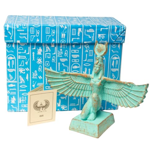 Estatua de la Diosa Isis Egipcia en Patina miniatura 3