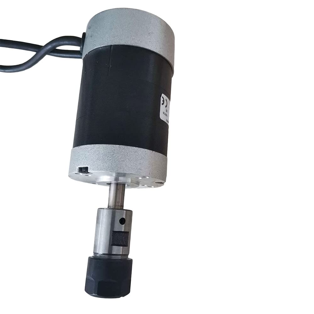 Mooilko Package1 200W/0.2Kw /Er16 Brushless Dc Spindle Motor+55Mm Clamp With Screws+20-50Vdc Stepper Motor Driver+48Vdc 4.2A Power Supply Smooth Running(Package1)