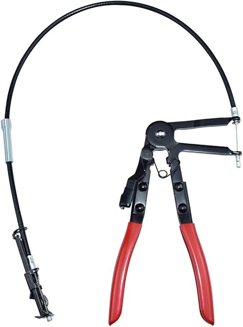 CNWOOAIVE Flexible Wire Long Reach Hose Clamp Pliers Apply to Car Fuel Oil Water Hose Repairing Tool