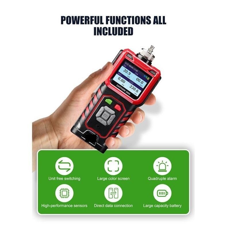 Nowy przemysłowy przenośny wielogazowy detektor 4 w 1 O2/CO/H2S/EX z wyświetlaczem LCD i stopniem ochrony IP66(EX:0-100% LEL)