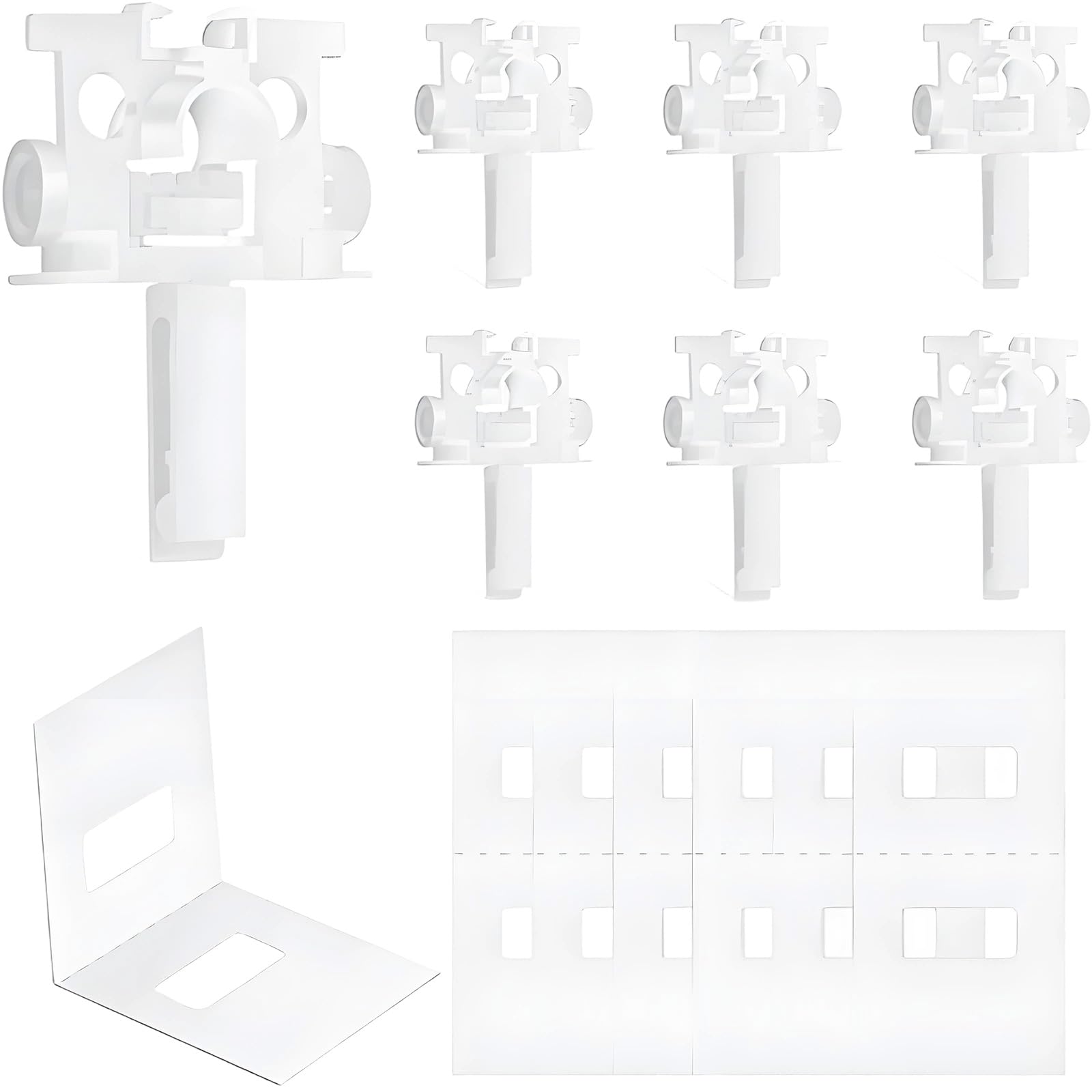 Kaeltsyn Vertical Blinds Repair Set Blind Carriers with Stems and Repairs Tabs Used for Headrail Verticals Blind Carriers with Stems Set