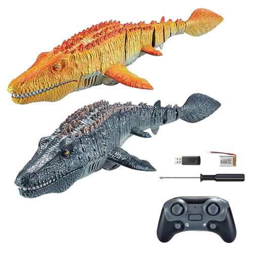 Juguete Mosasaurus - Juegos de dinosaurios Mosasaurus | Actualiza el juguete de dinosaurios de agua teledirigida | Juguetes de buceo Mosasaurus con luz y agua rociada | Mosasaurus