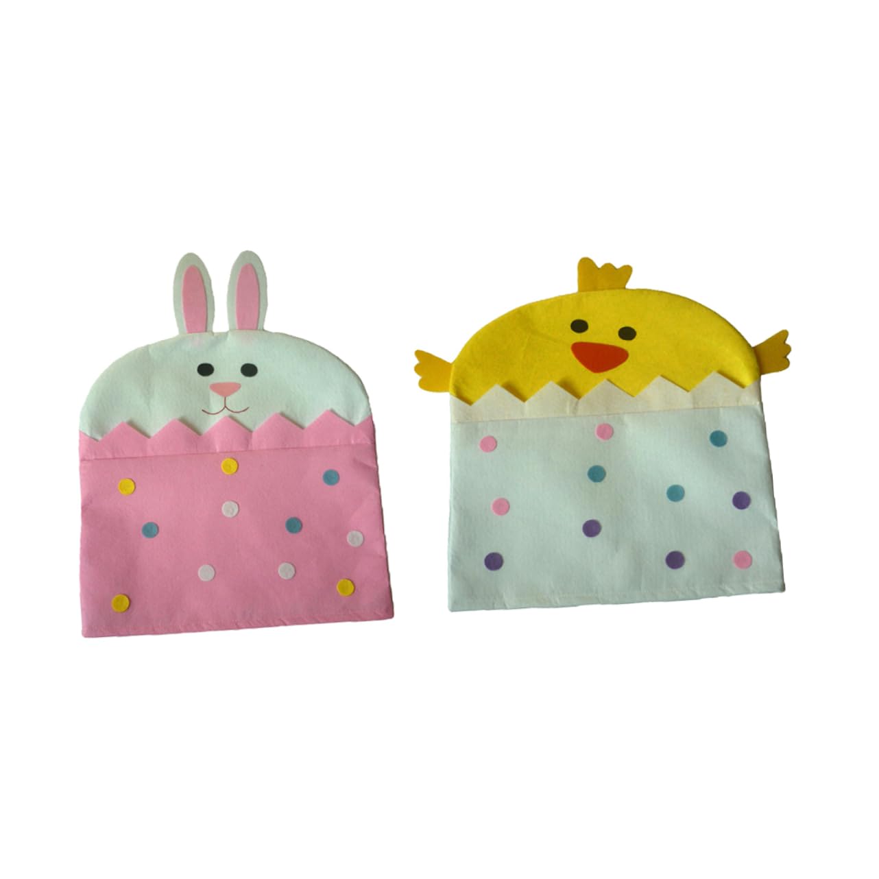 Housses de chaise de Pâques tendance lot de 3 design lapin chic amovible