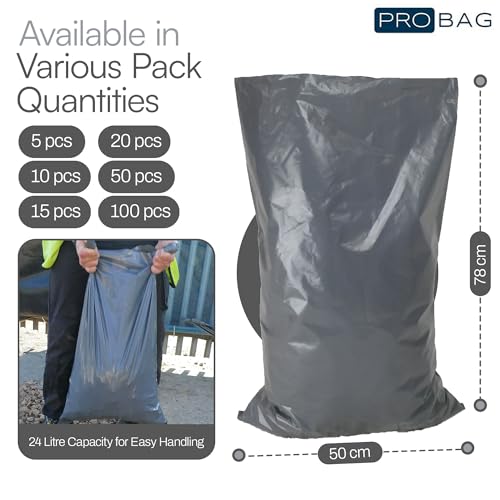 Polythene Rubble Sacks - ULTRA Heavy Duty Rubble Bags - Extra THICK Industrial Grade Builders Rubble Bags (10 Pack) 5 Polythene Rubble Sacks - ULTRA Heavy Duty Rubble Bags - Extra THICK Industrial Grade Builders Rubble Bags (10 Pack) - Image 5