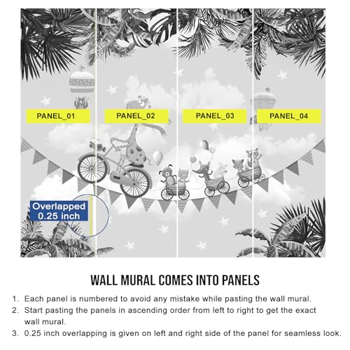 Image of PAPER PLANE DESIGN Exquisite Tropical Leaves and Nature Wall Mural Wallpaper. Full Wall Coverage. (Ds-13) (12 X 15 FEET, Non Woven Prime - Non Adhesive)