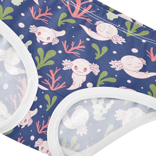 Little Girl Underwear Toddler Panties Kids Undies Cute Axolotl Salamander Soft Cotton Briefs 2T-8Y4