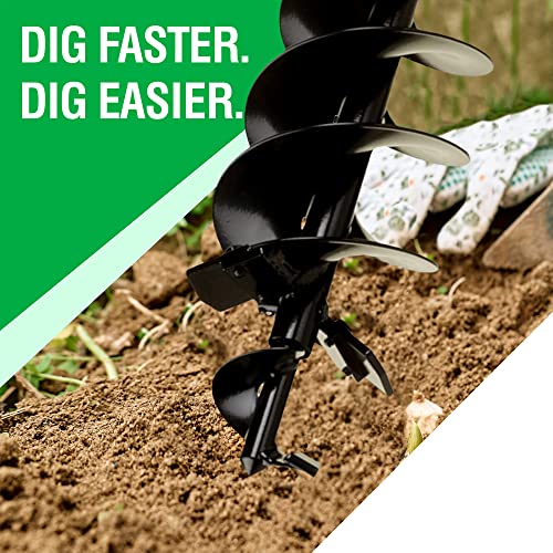 Quart Pot Planting Auger With Heavy Duty Replaceable Parts 5" X 28" With 1/2" Non-Slip Hex Drive, Garden Auger For Planting 5” & 6” Potted Plants, Garden Digging Tool For Dirt, Clay, Soil And Sand #TOP4