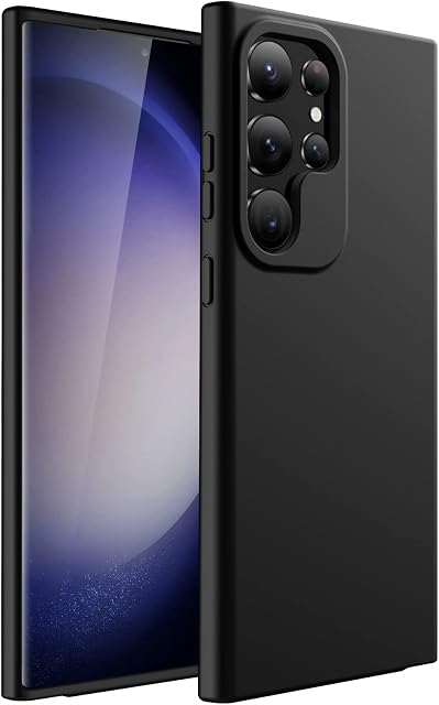 JETech Szczupły Etui dla Samsung Galaxy S23 Ultra 5G 6,8 Cala, Miękki TPU Cienka Case z Matowe Wykończenie, Odporny na Wstrząsy (Czarny)