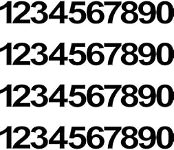 Zonon 40 Pcs 4 Set Vinyl Number Decal for Mailbox Car Waterproof Numbers Sticker Reflective Antifading Vinyl Number Decal Prespaced Sign for Door Truck Home Business Address(Black,3 Inch)