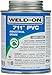 Weldon 10123 Gray 711 Heavy-Bodied Pvc Professional Industrial-Grade Cement Medium-Setting Low-Voc, 1/2 pint, Gray