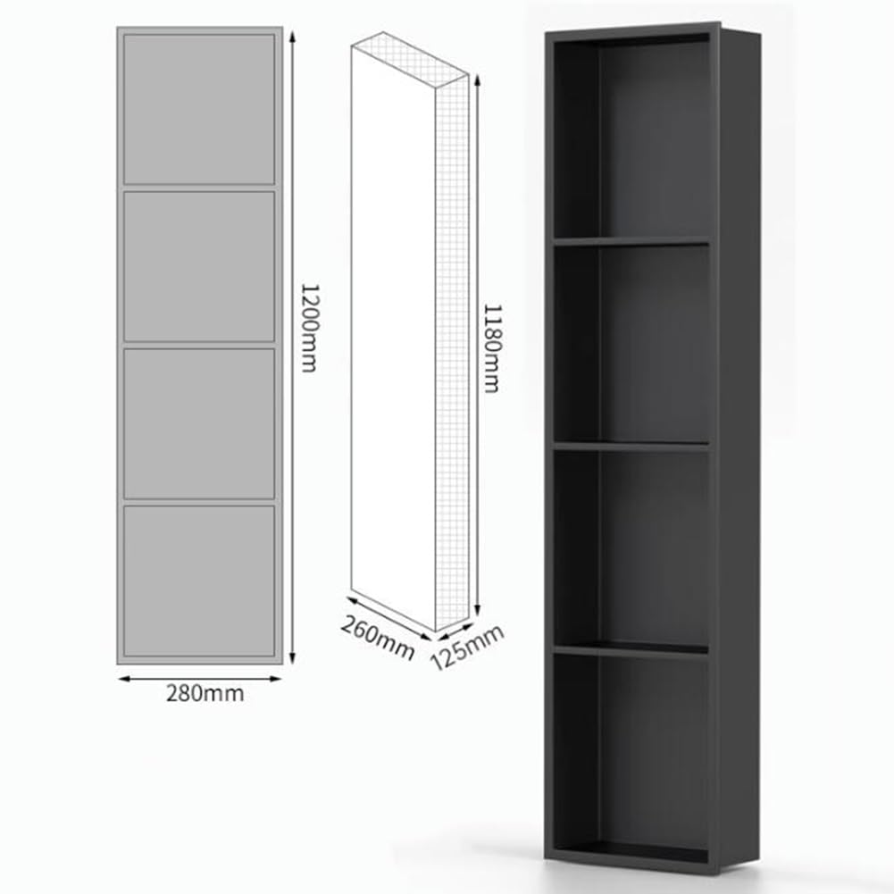Estantes de ducha de acero inoxidable impermeables, elegante y duradero, estante de almacenamiento para champú, artículos de tocador y accesorios, organizador que ahorra espacio para inodoro
