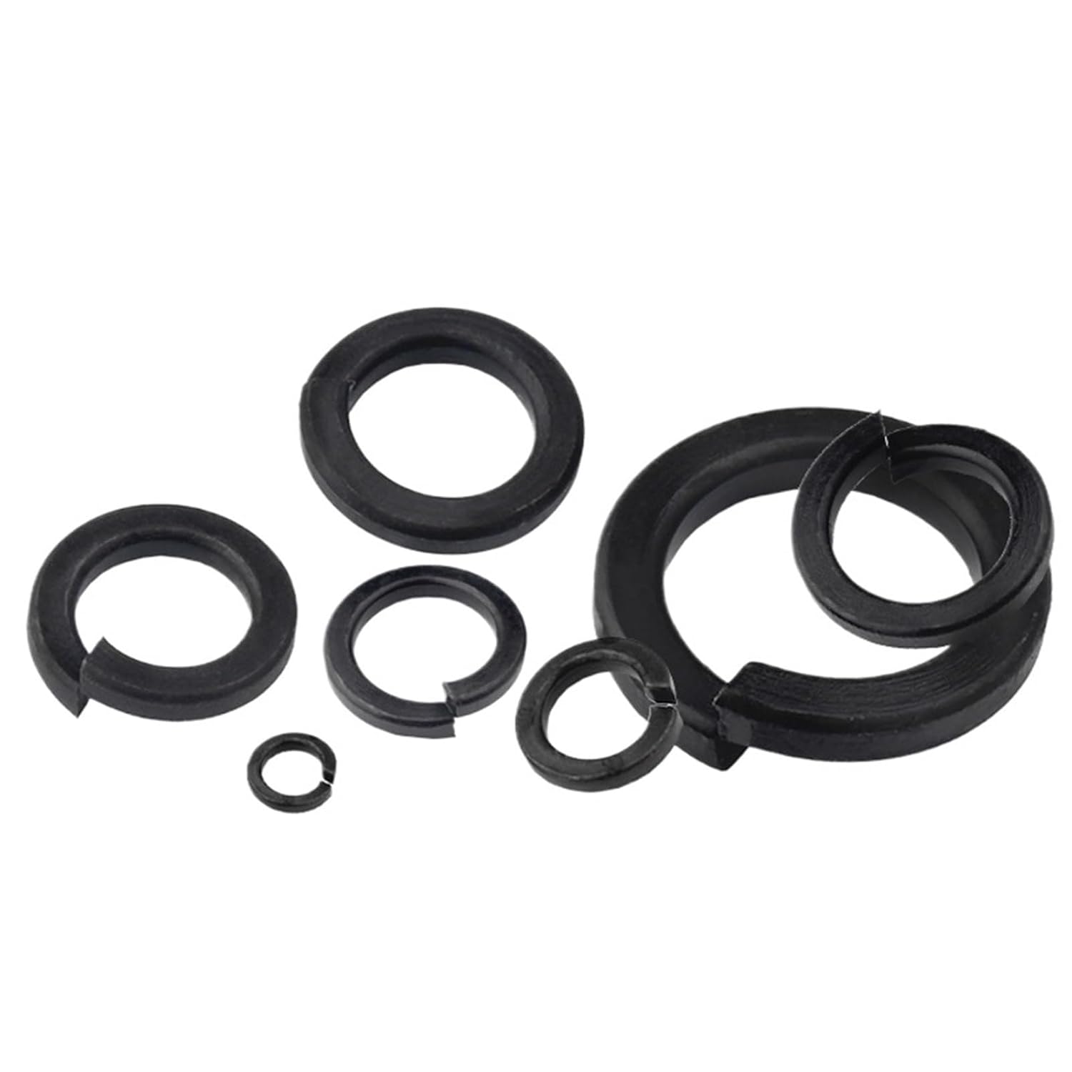 Spring Lock Washers Grade 8.8 High Strength Black Carbon Spring Split Lock Washer Elastic Gasket(M22 (5pcs))
