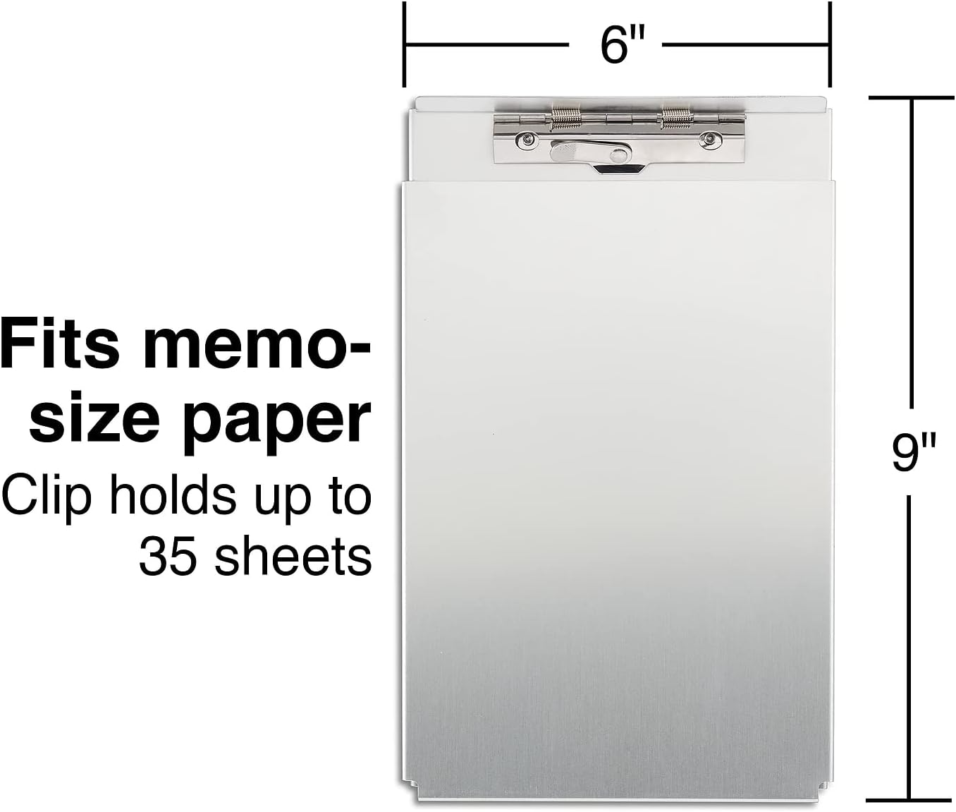 Staples Aluminum Storage Clipboard, Memo Size, Silver, 2‑Pack – Compact Metal Clipboards