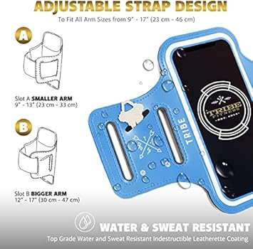 Amazon Com Tribe Water Resistant Cell Phone Armband Case Running Holder For Iphone Pro Max Plus Mini Se 13 12 11 X Xs Xr 8 7 6 5 Galaxy S Ultra Plus Edge Note 21 10 9 8 7 6 5 Adjustable Strap Key Pocket Cell
