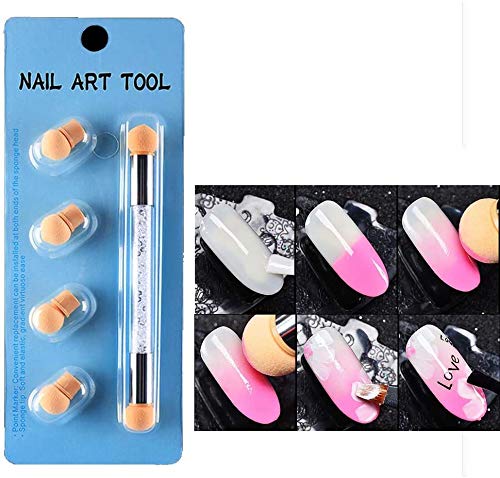 MWOOT Nailart Nagel Pinsel (8er Set), Nägeldesign Schwamm Ombre Pinsel, French Nagelkunst Bürsten für Gel Nagel… – Bild 5
