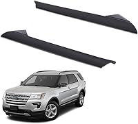 Vista 1 de VRracing Un par de moldura exterior de parabrisas compatible con Ford Explorer 2011-2019, lado izquierdo y derecho, color negro, 38.2 x 6.5 x 2.4 in