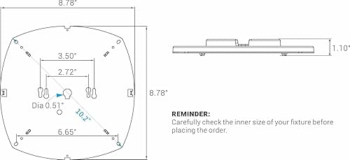 Miniatura 10 de Tamaño PCB de 5.5 pulgadas, tamaño total de 6.73 pulgadas, 23 W, 3000 K, 1700 LM, 120 V, CRI90, motor de luz LED regulable, kit de luz de