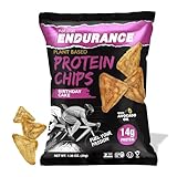 Natural Endurance Protein Chips - Low Carb Chips, High Protein Snack, Vegan Protein with Avocado Oil, 14g Protein Per Bag, Gluten Free, Sweet Chili Flavor - 1.38 oz Bags (Pack of 12)
