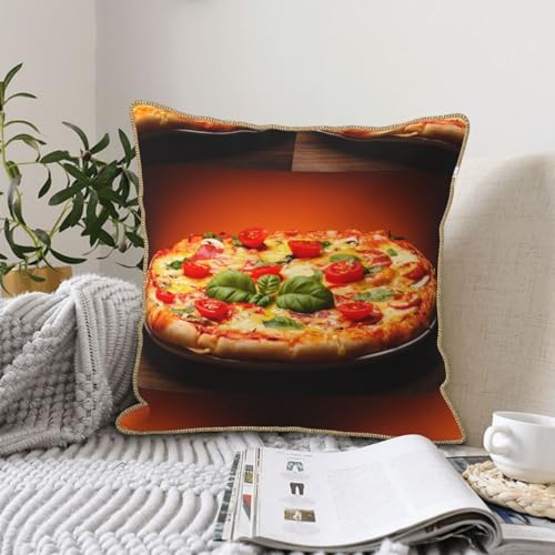 Housse de coussin velours pizza pour déco salon cocooning - 7