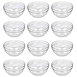 stapelbar Luminarc H4703 Empilable Salatschale/Schüssel, Glas, stapelbar, Ø 12 cm, klar (12 Stück)