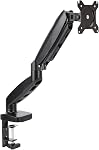 Amazon Basics Montage de bureau à double moniteur réglable, support jusqu'à 81.3 cm Moniteurs et 10 kg par bras, tension réglable, VESA 75x75/100x100, noir
